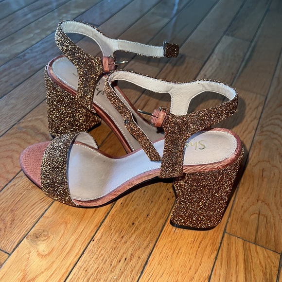 Shelly’s London gale burnt orange copper block heels Sz 7 new - Picture 3 of 3